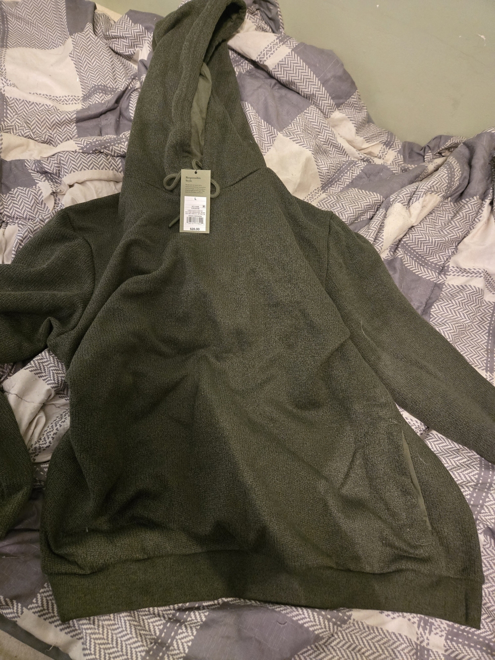 Goodfellow & Co Olive Green Crewneck Hoodie Sweater
